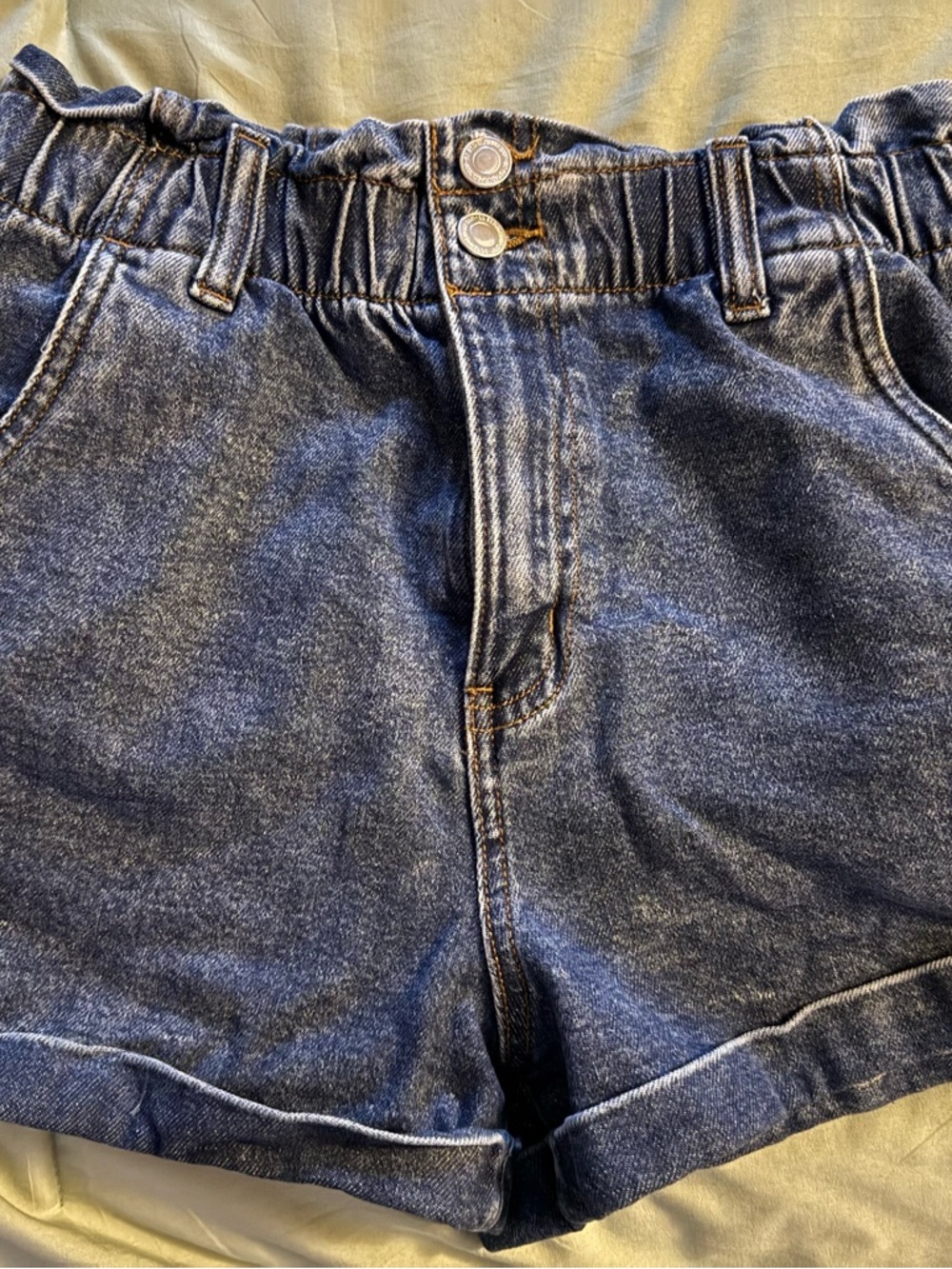 SO Blue High-Waist Denim Jean Shorts
